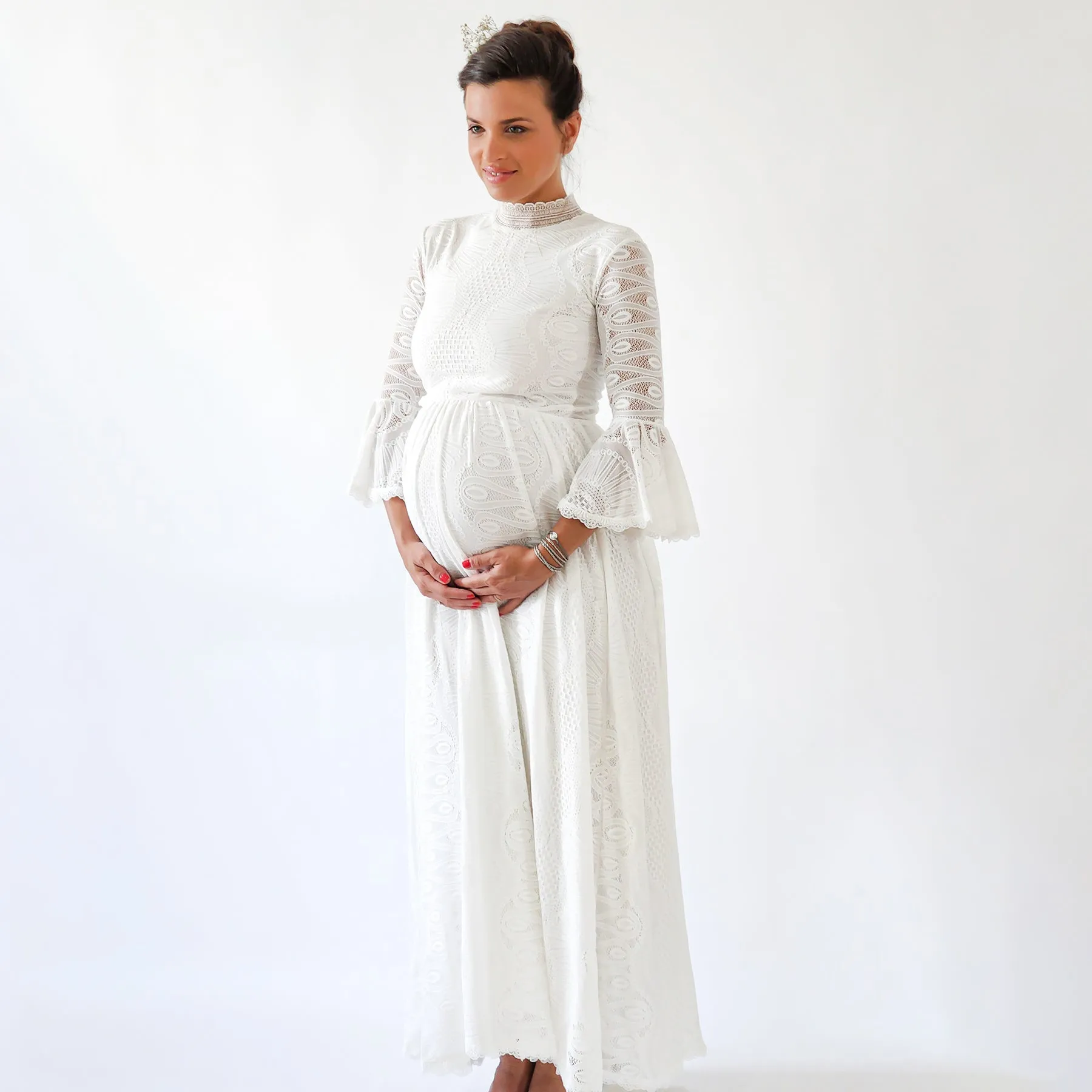 Maternity Dress With a Train  #7012