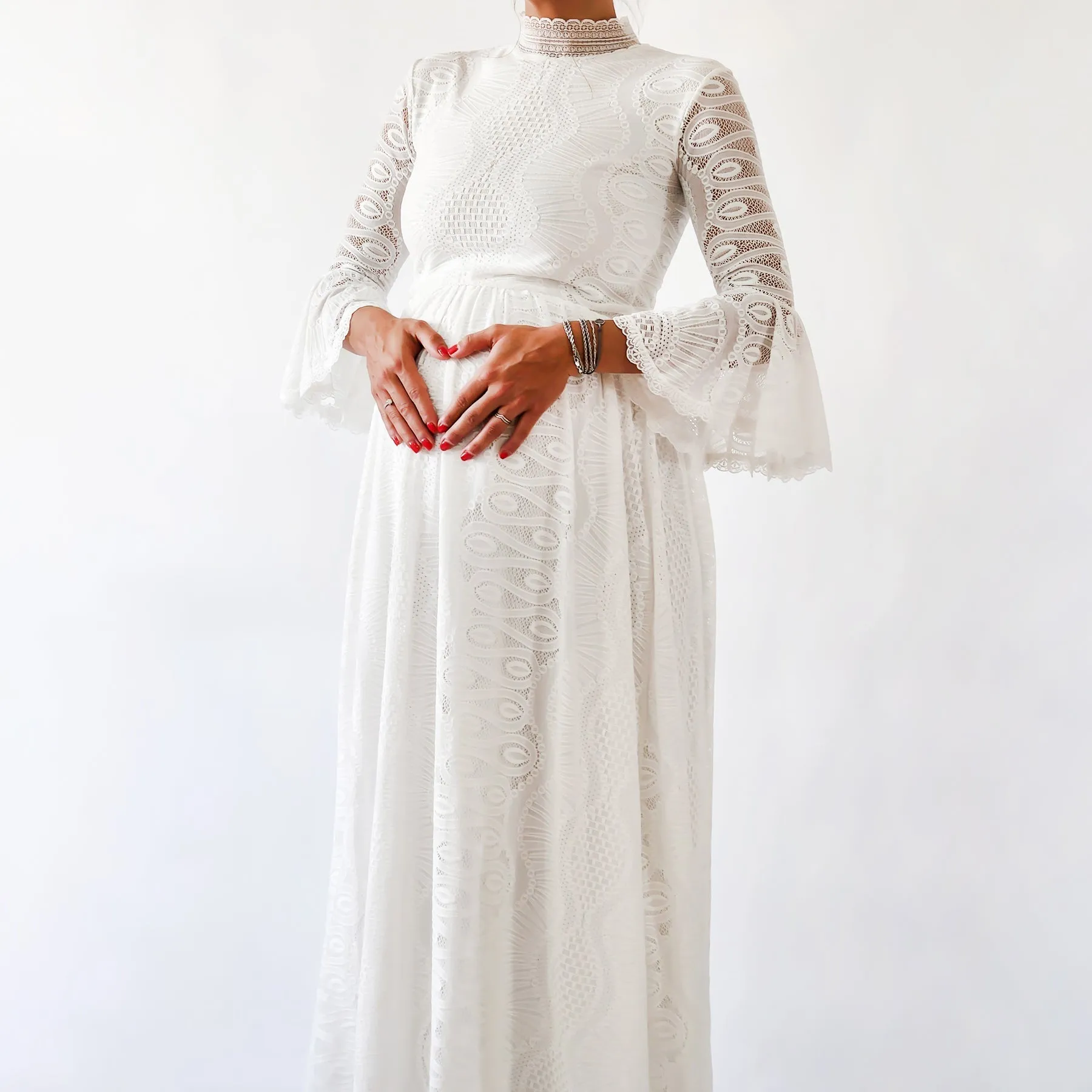Maternity Dress With a Train  #7012