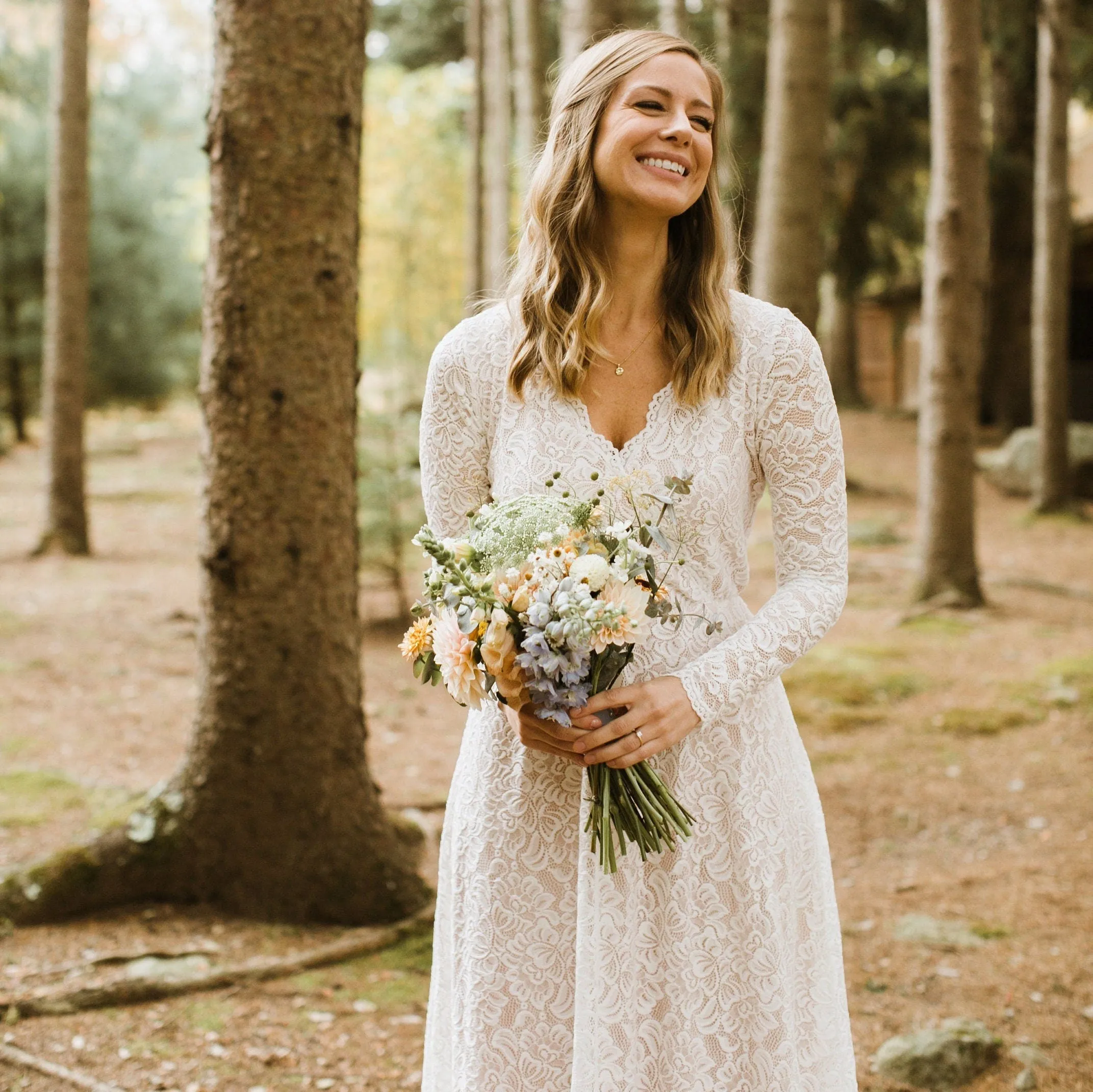 Maternity Ivory Blush Dress #1258