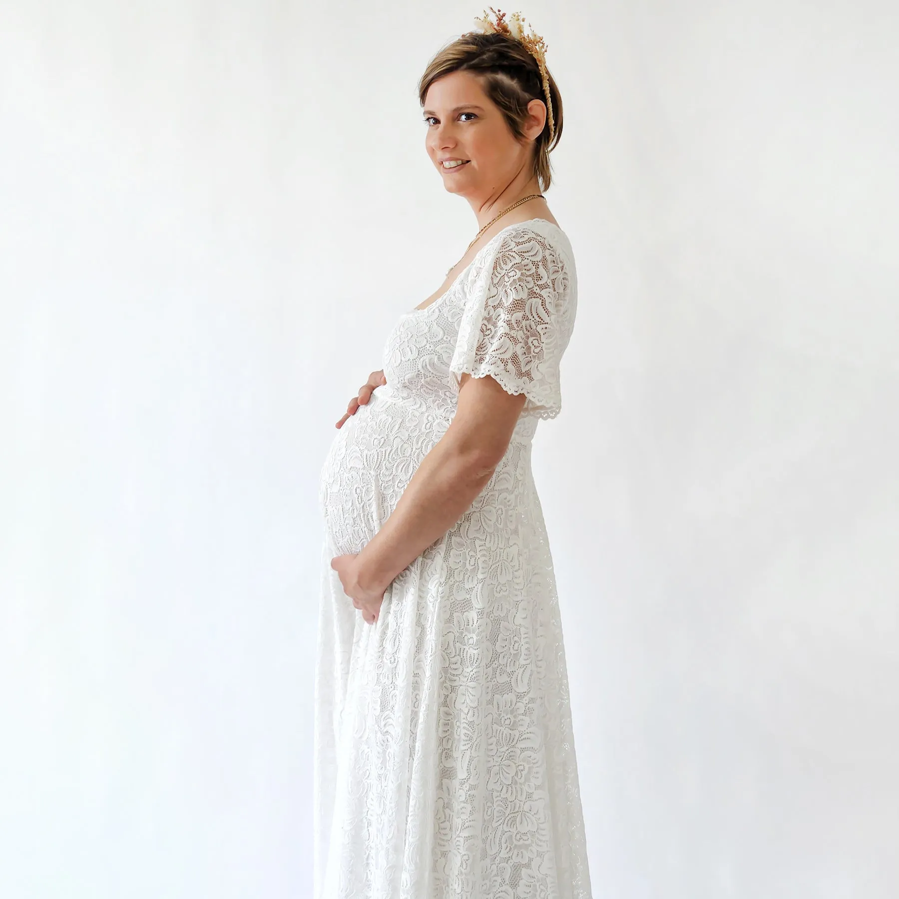 Maternity Lace Dress #7003