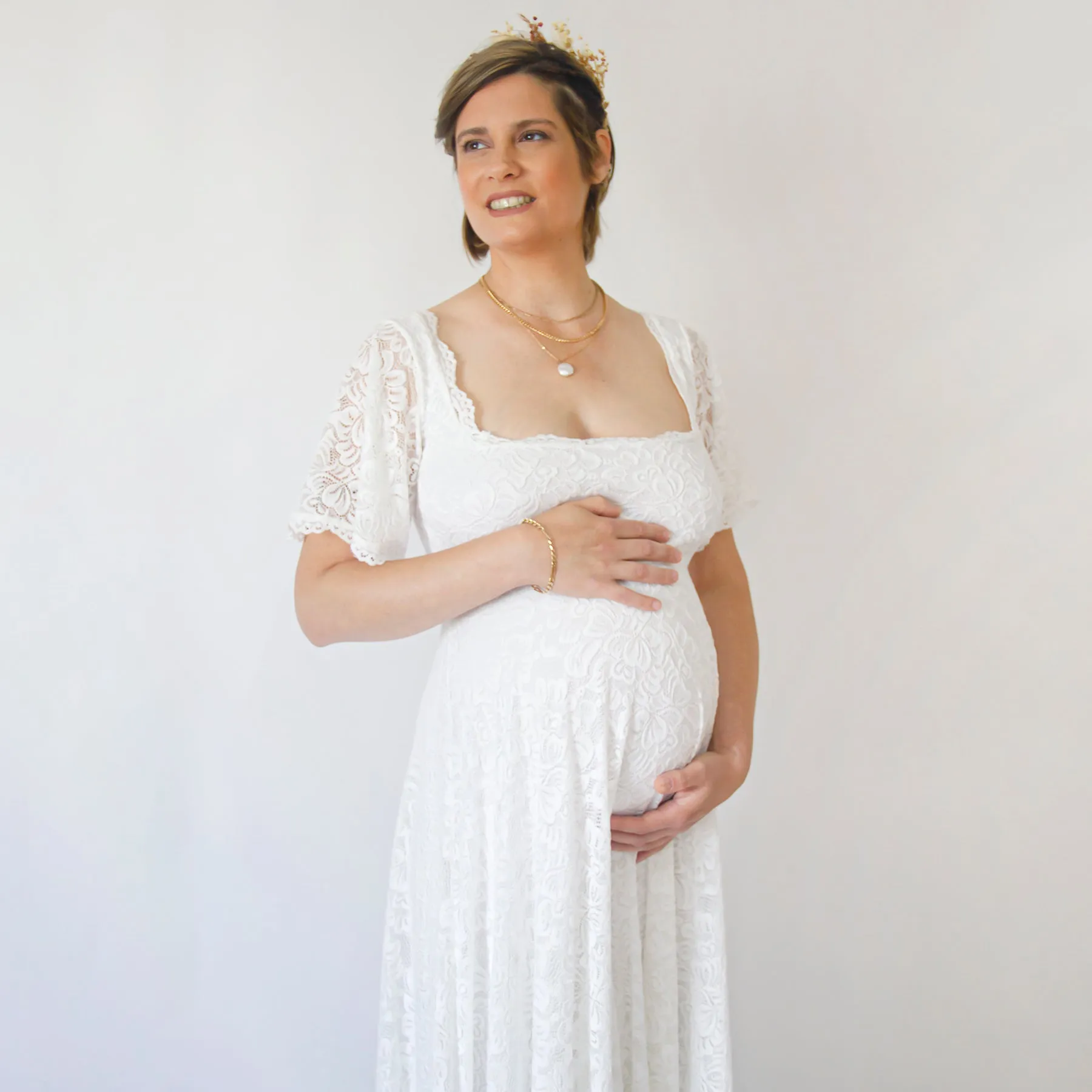 Maternity Lace Dress #7003
