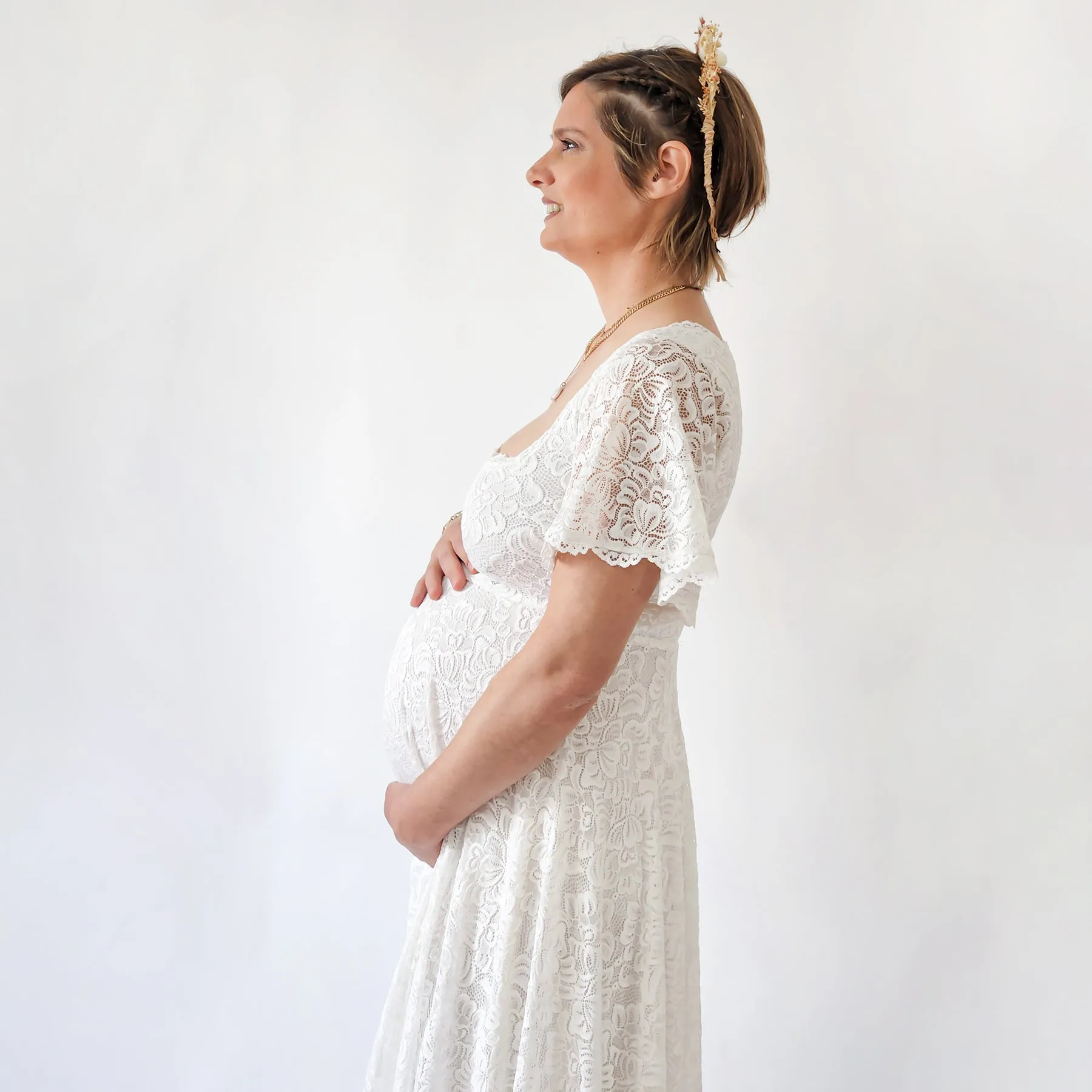 Maternity Lace Dress #7003
