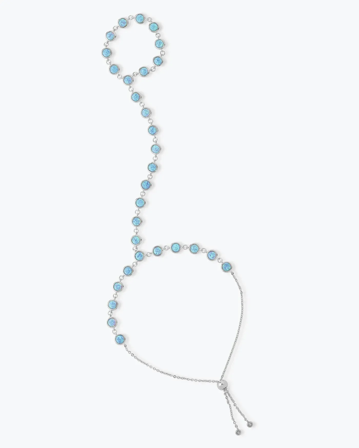 Melinda Maria She's So Fire Blue Opal Hand Chain