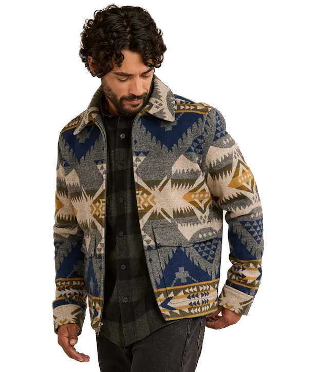 Men's Colton Zip-front Wool Coat