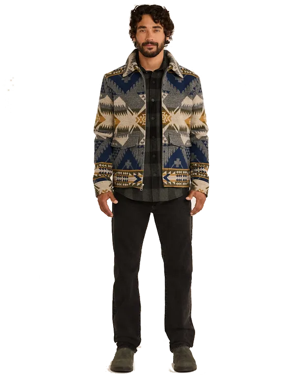 Men's Colton Zip-front Wool Coat