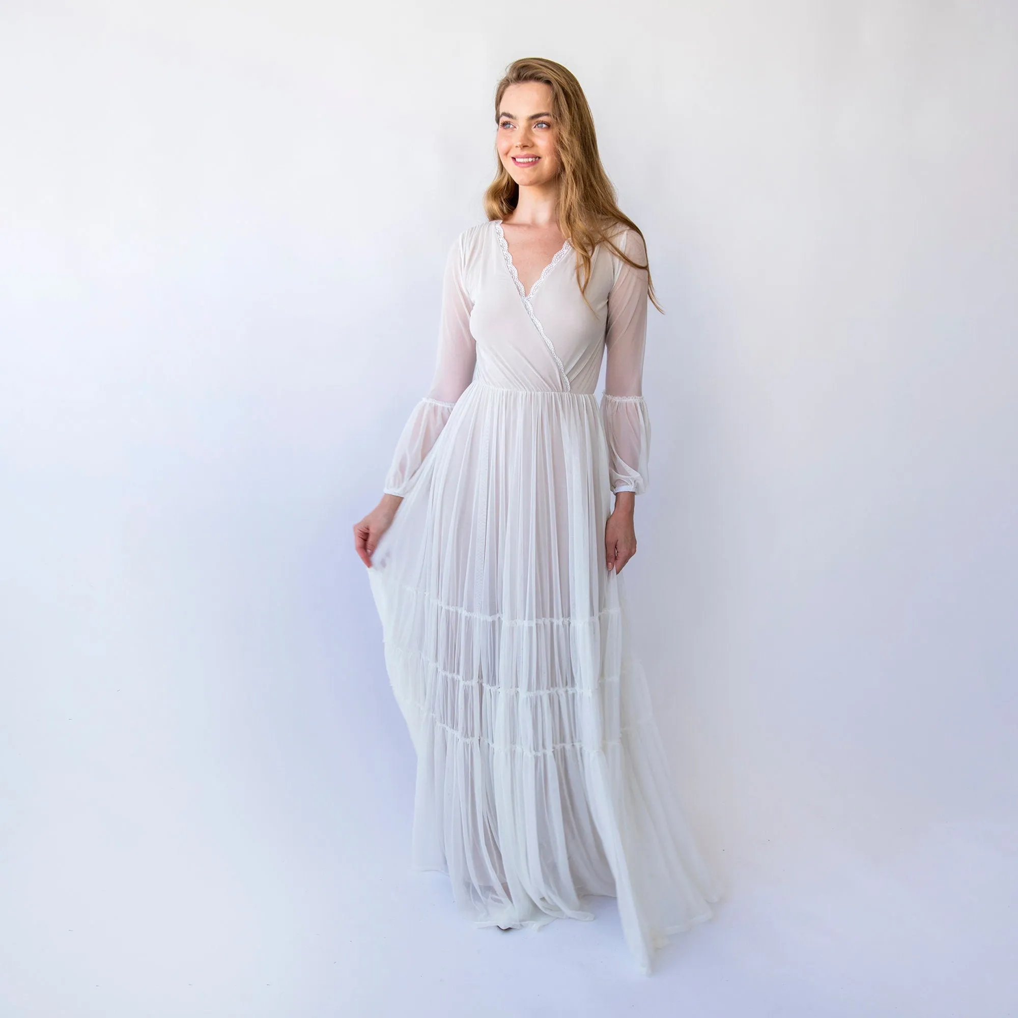 Mesh Chiffon Wedding Dress #1462