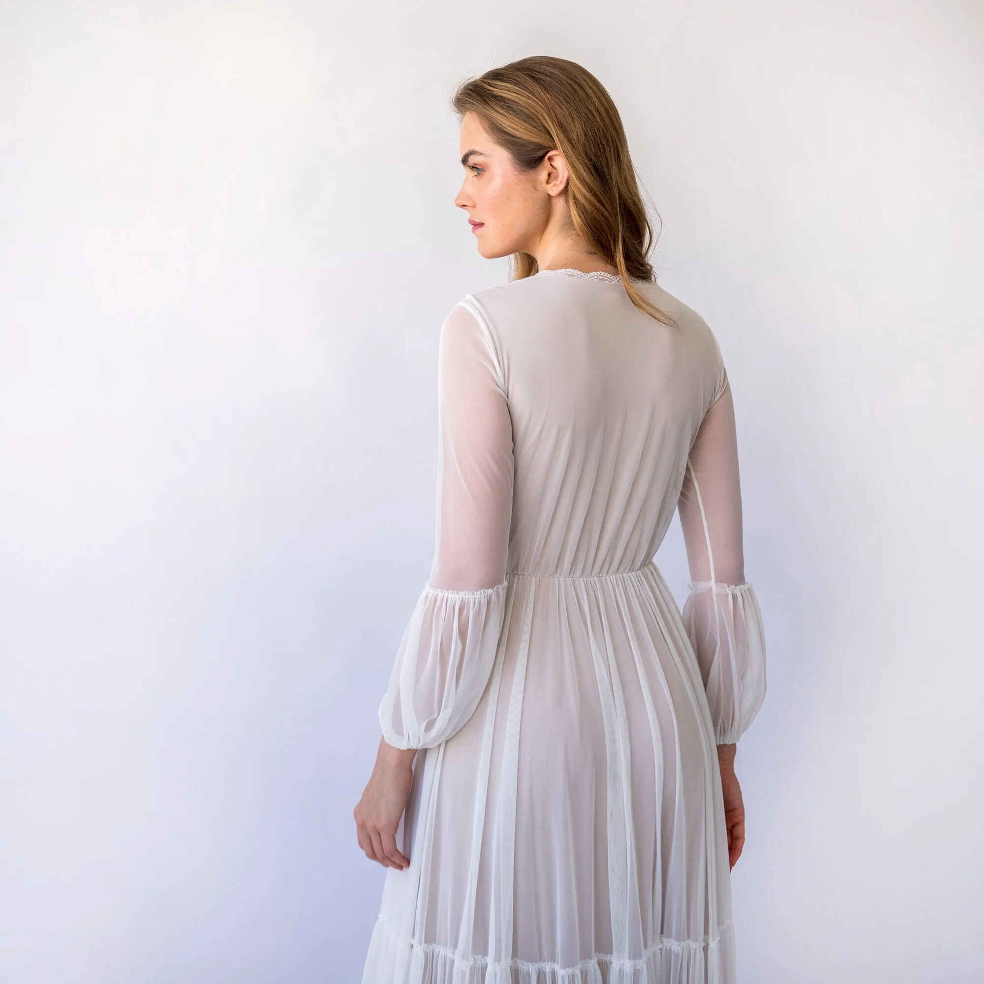 Mesh Chiffon Wedding Dress #1462