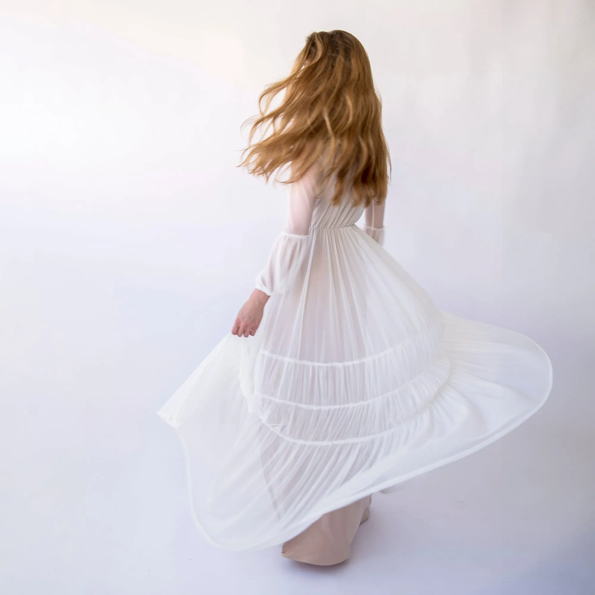 Mesh Chiffon Wedding Dress #1462