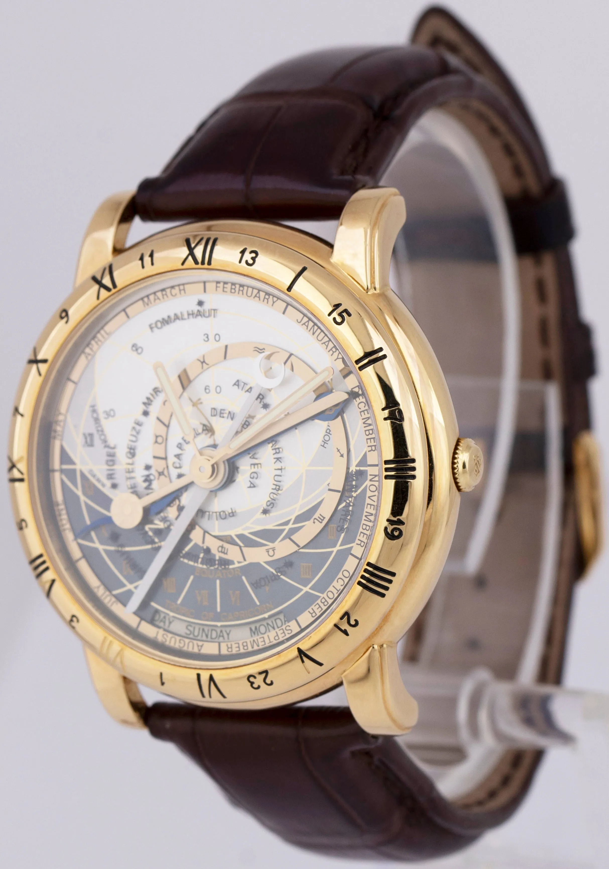 MINT Ulysse Nardin Astrolabium 40mm 18K Yellow Gold Galileo Galilei Watch 991-77