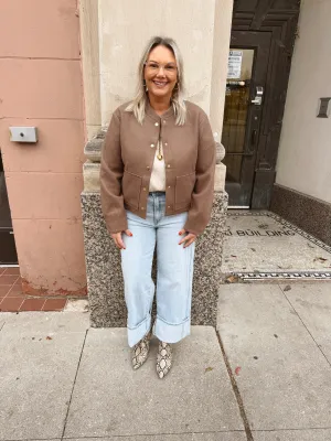 Mocha Bomber Jacket