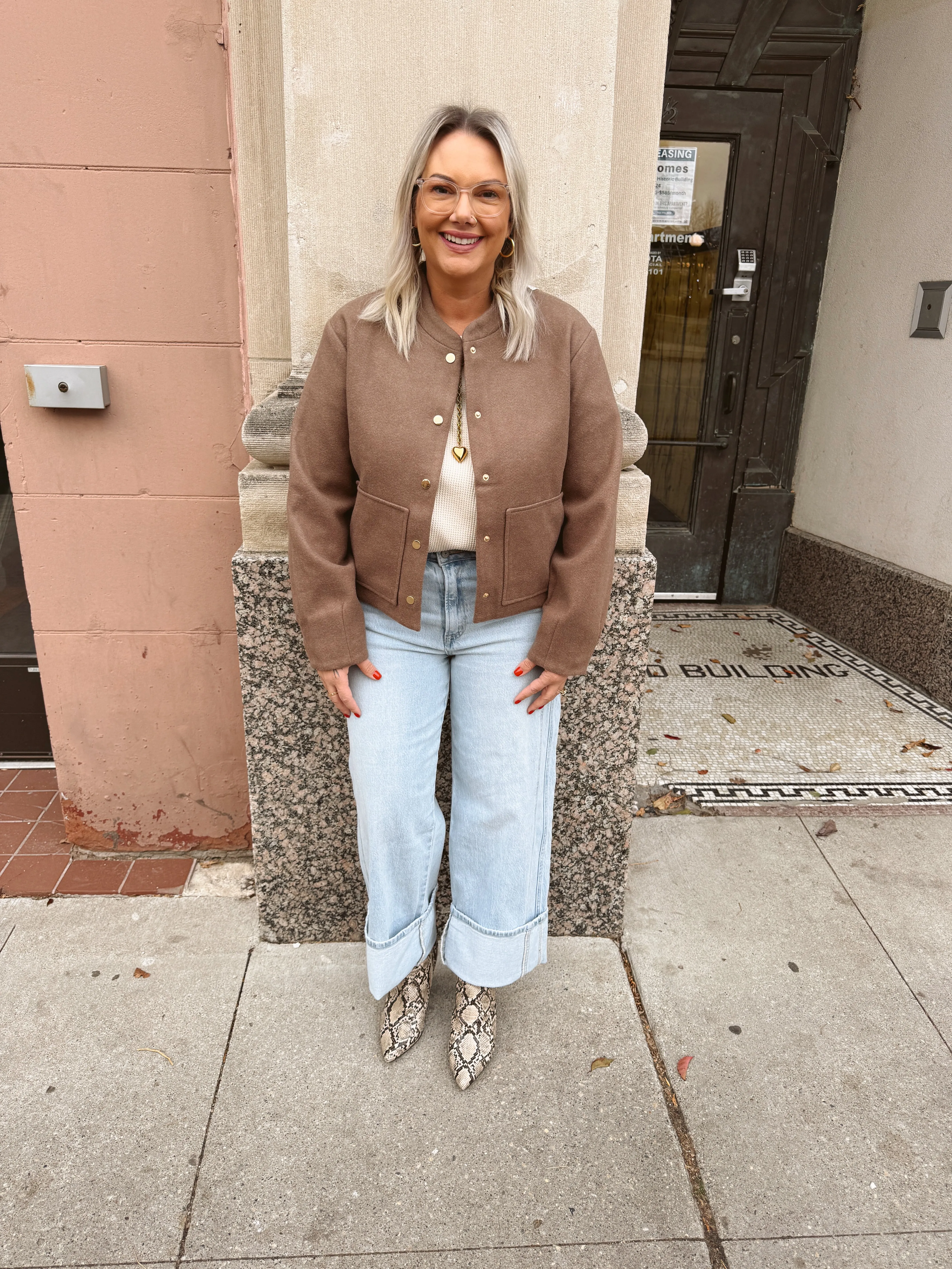 Mocha Bomber Jacket