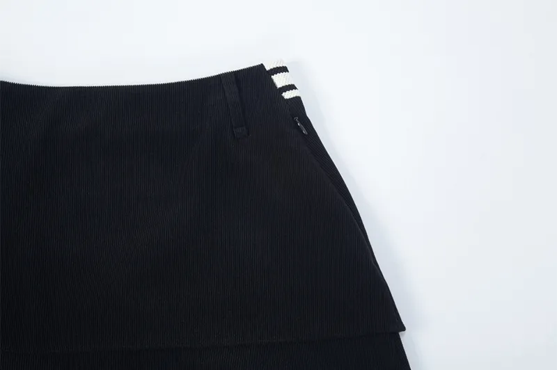 Monday Flow Layer Skirt - Black