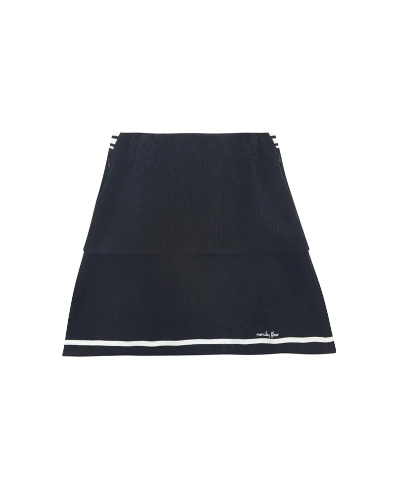 Monday Flow Layer Skirt - Black