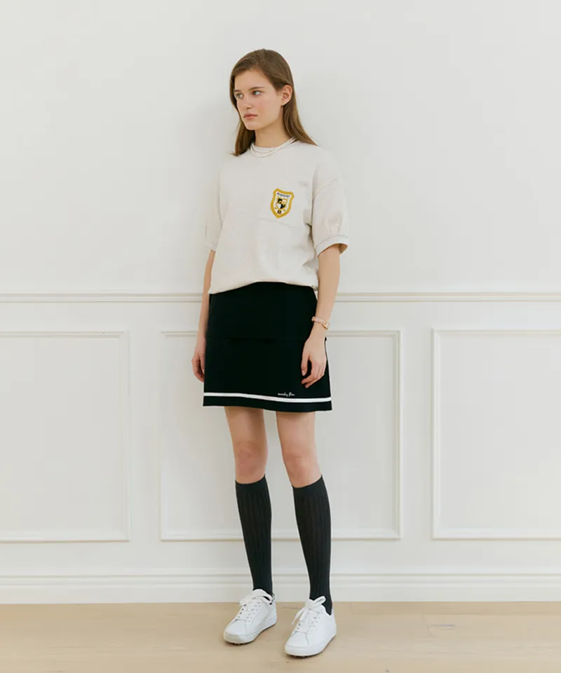 Monday Flow Layer Skirt - Black