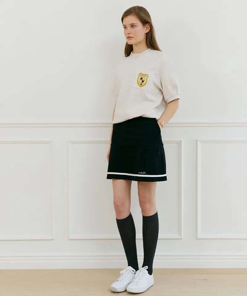 Monday Flow Layer Skirt - Black