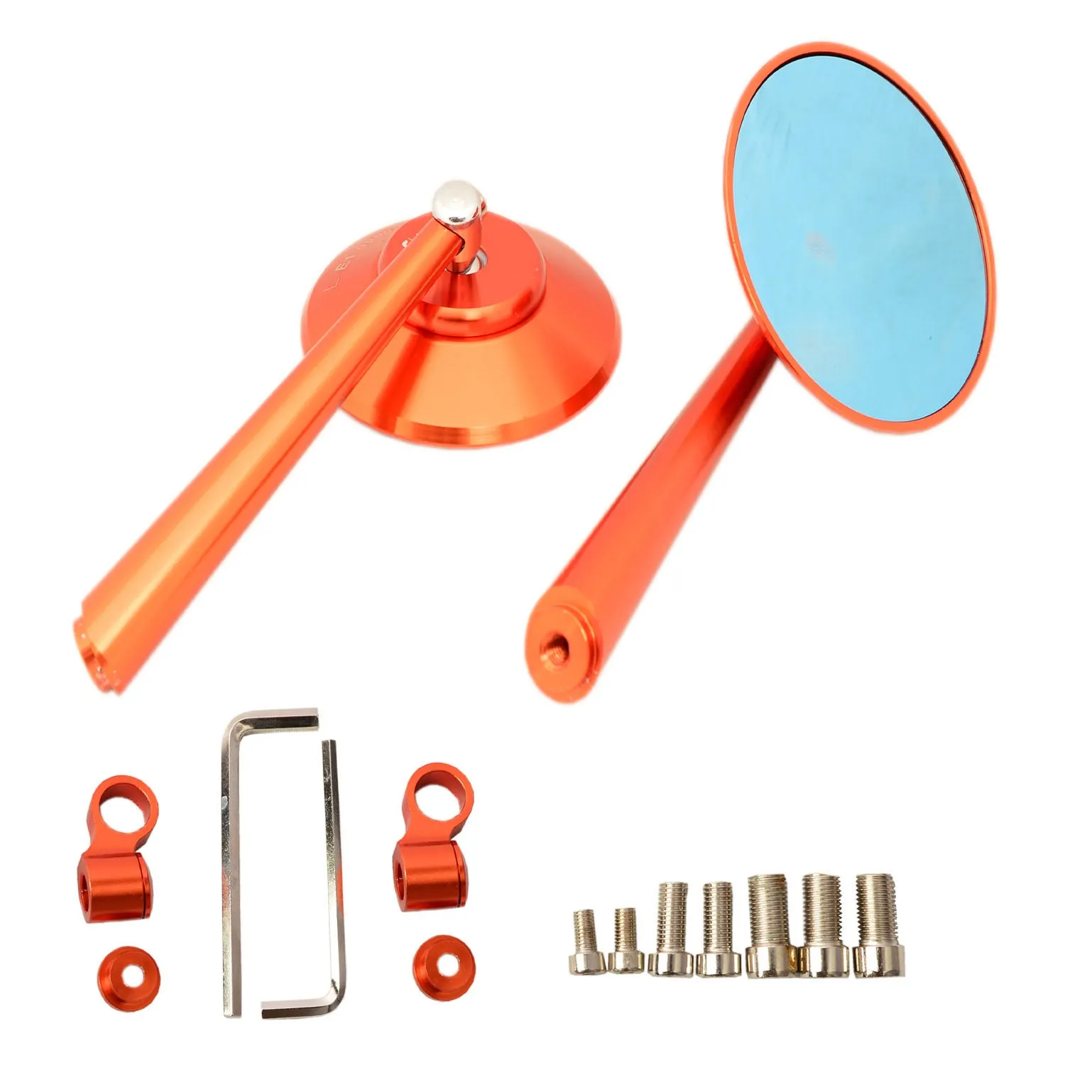 Motorcycles Handle Round Anti Glare Mirrors  - Set of 1