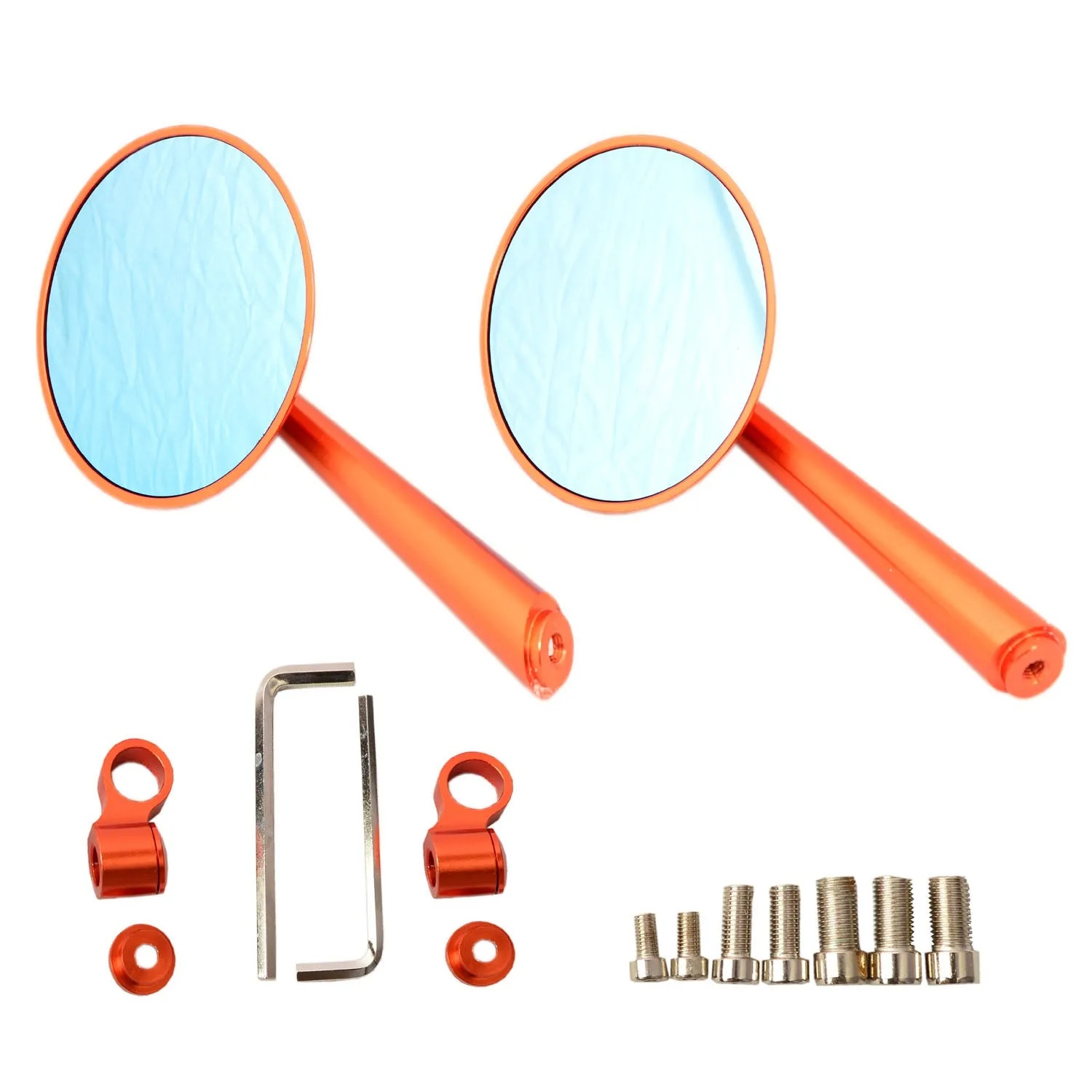 Motorcycles Handle Round Anti Glare Mirrors  - Set of 1