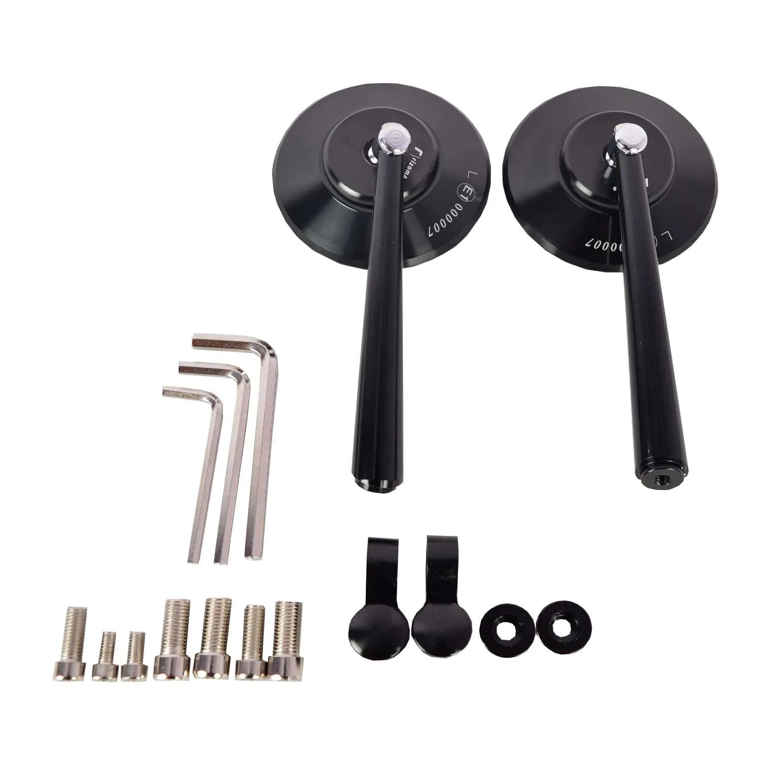 Motorcycles Handle Round Anti Glare Mirrors  - Set of 1