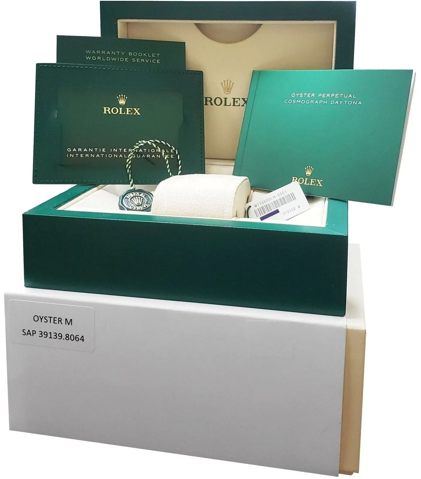NEW 2023 PAPERS Rolex Daytona Cosmograph PANDA White Steel Watch 116500 LN B P