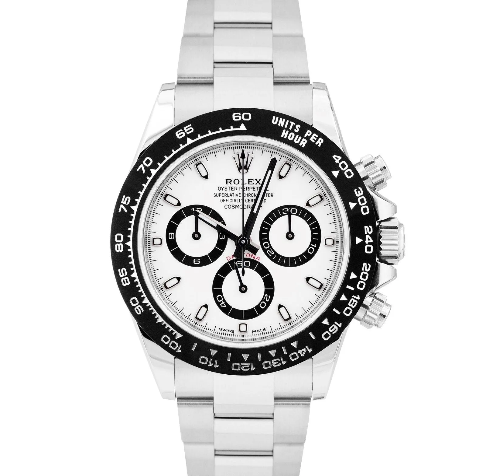 NEW 2023 PAPERS Rolex Daytona Cosmograph PANDA White Steel Watch 116500 LN B P