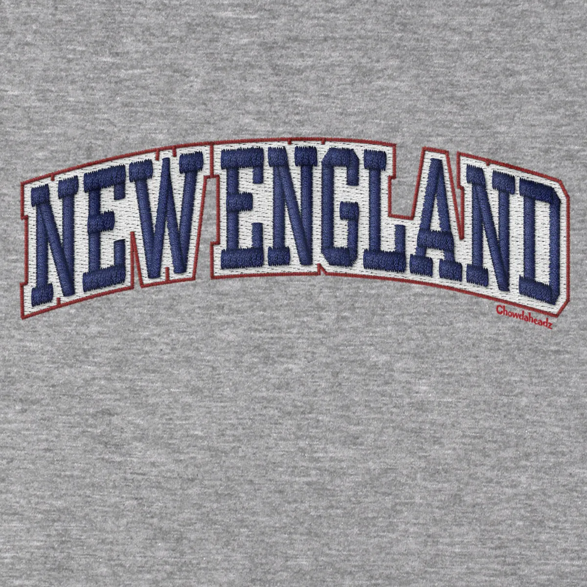 New England Arch Faux Embroidery Hoodie