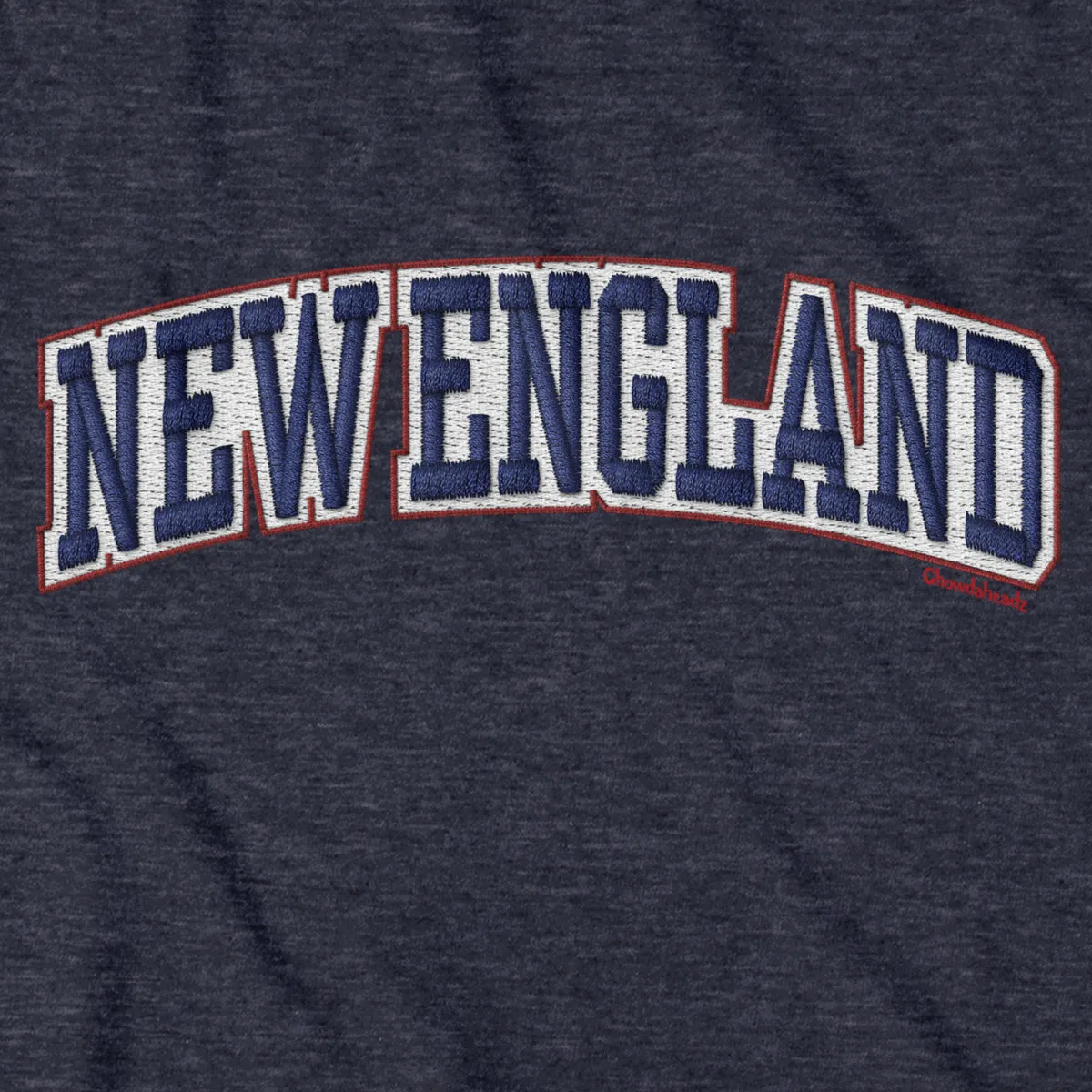 New England Arch Faux Embroidery Hoodie