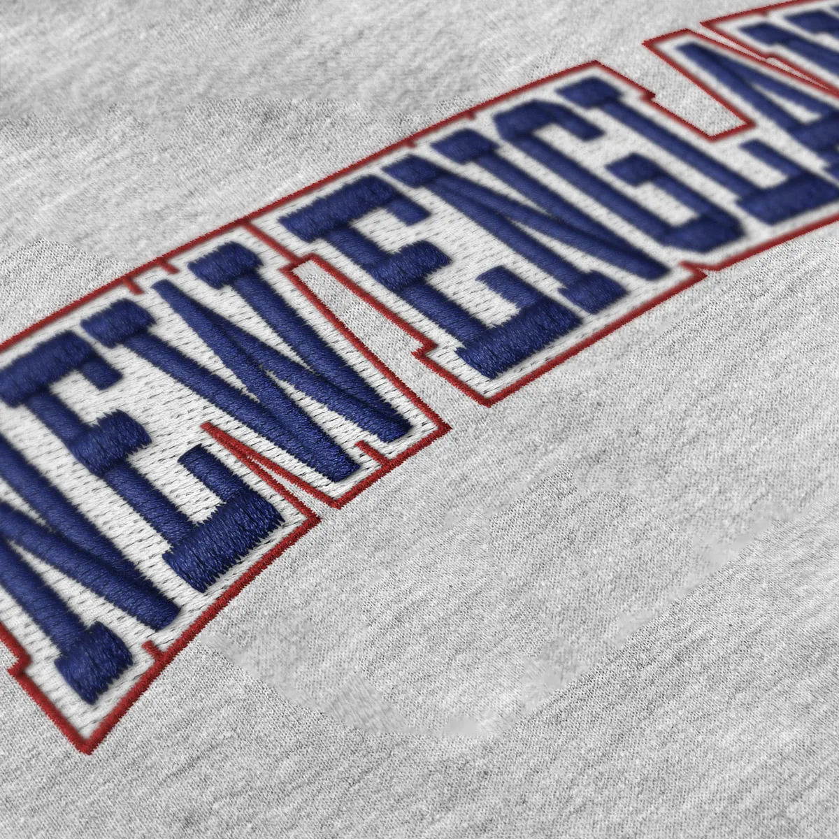 New England Arch Faux Embroidery Hoodie
