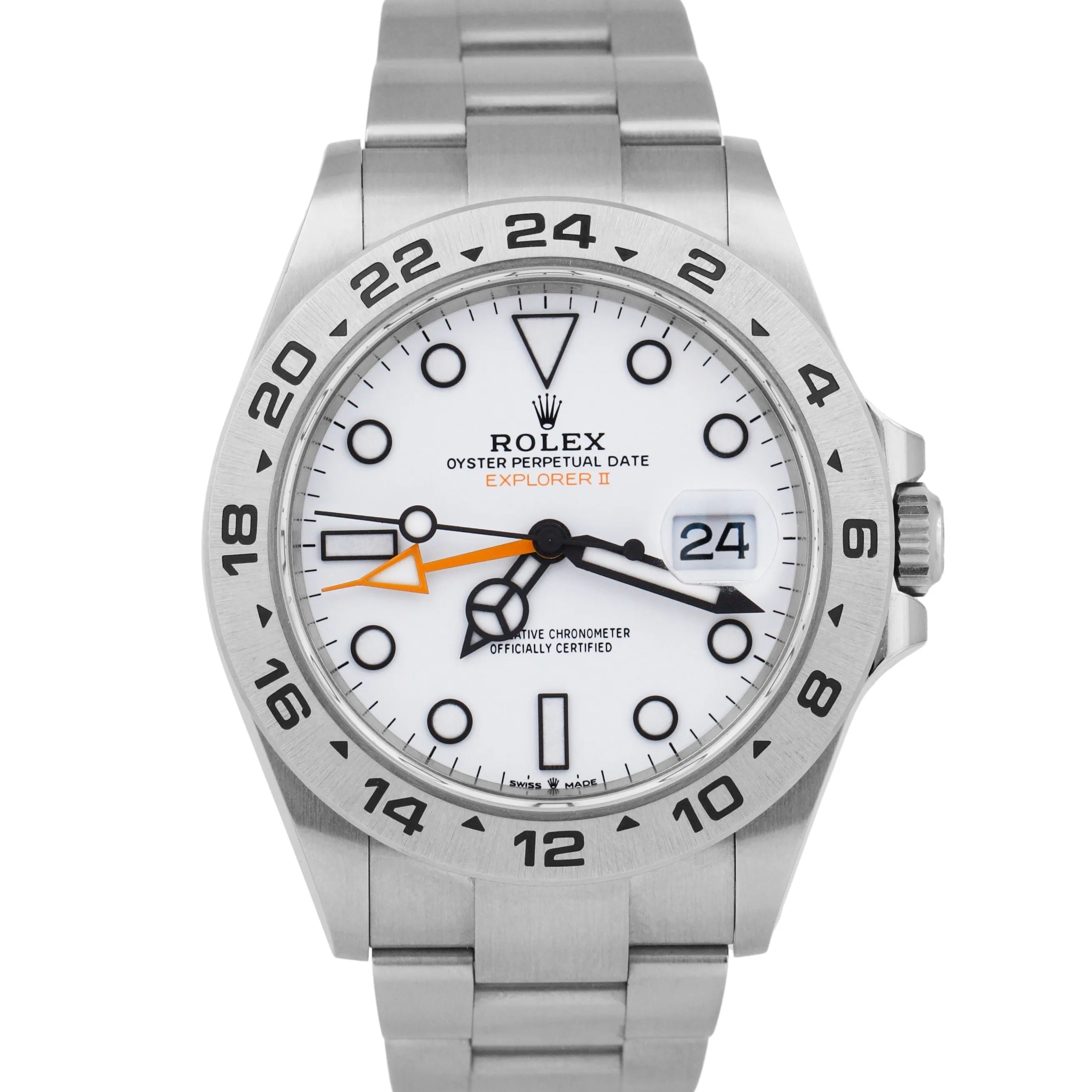 NEW MARCH 2024 PAPERS Rolex Explorer II 42mm POLAR WHITE Steel Watch 226570 BOX