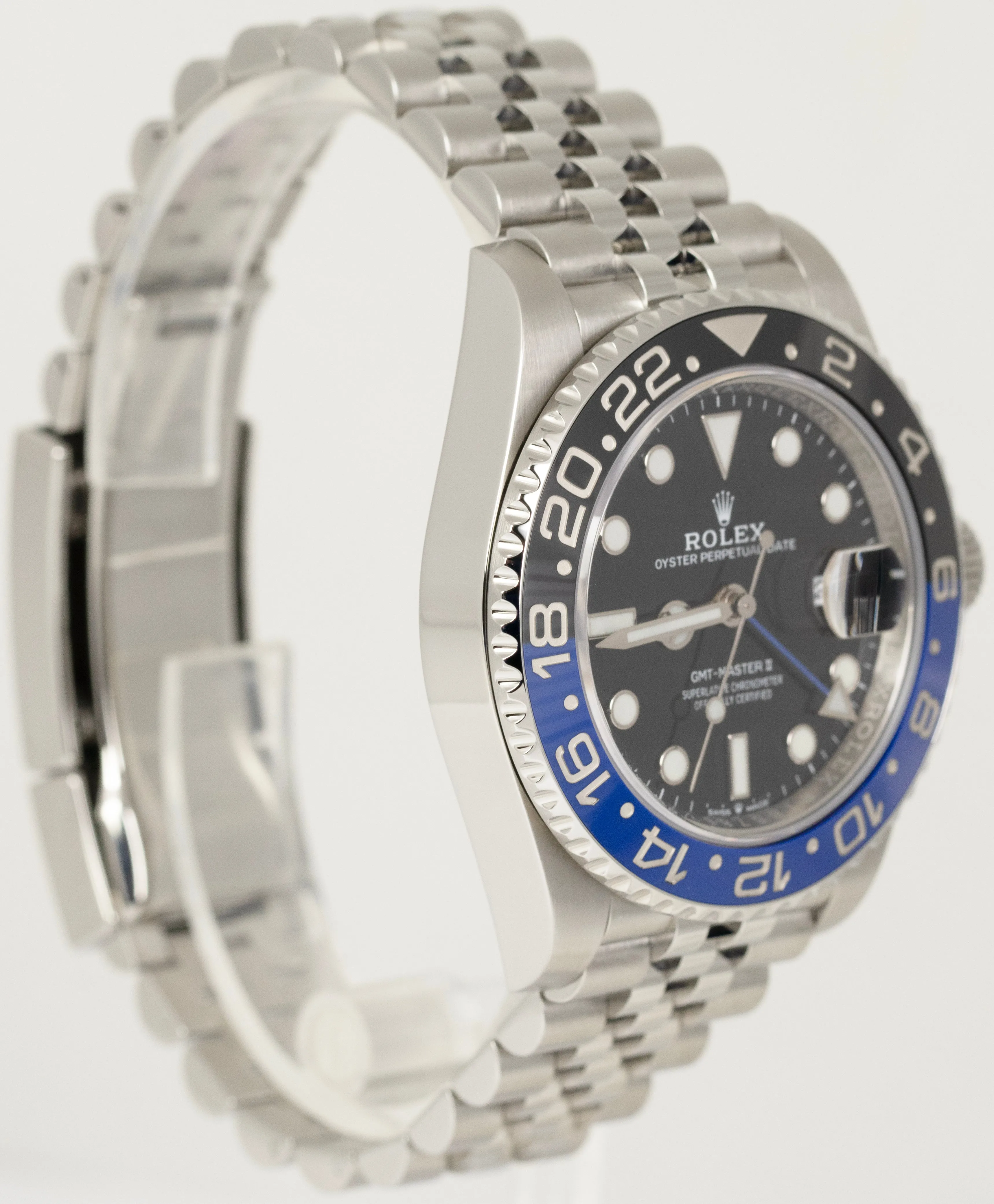NEW PAPERS Rolex GMT-Master II BATMAN Blue Jubilee 40mm Watch 126710 BLNR B P