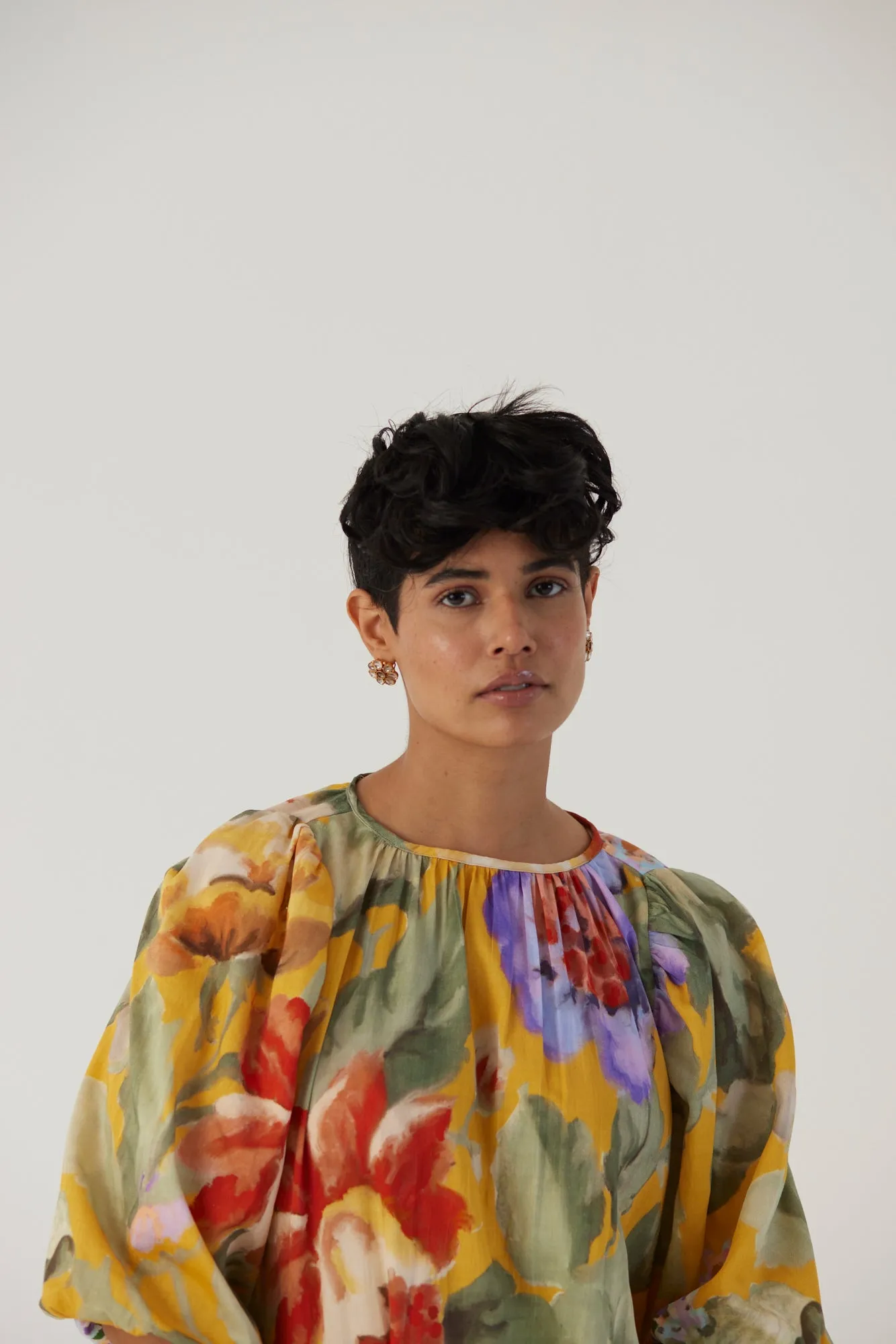 New Season Fall 24/Summer 25-Dress Cotton Satin Allora Midi Yellow-YAMBB33-Fashion Edit Yam