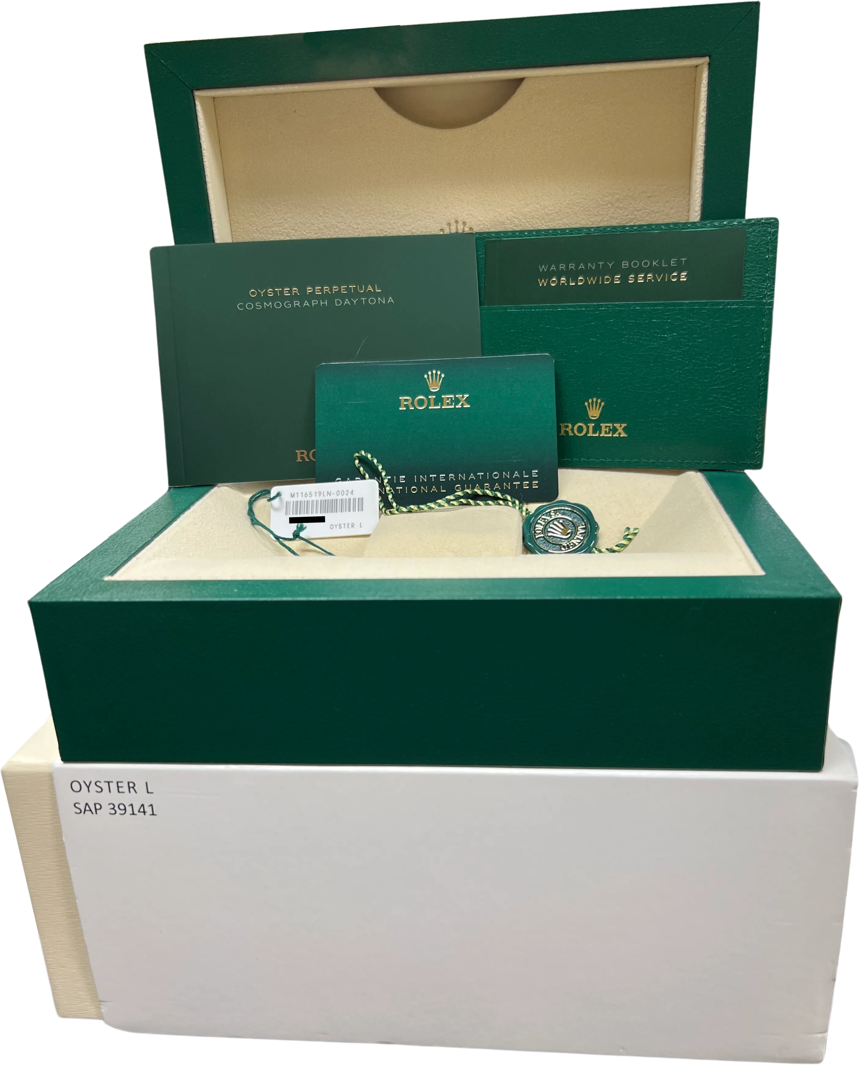 NEW STICKERED 2022 PAPERS Rolex Daytona White Gold Silver 40mm 116519 LN B P