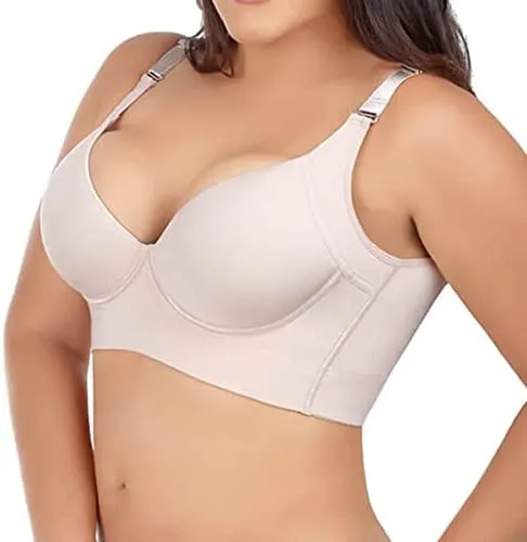 No More Pesky Bra Rolls - Side Compression Full Coverage Bra