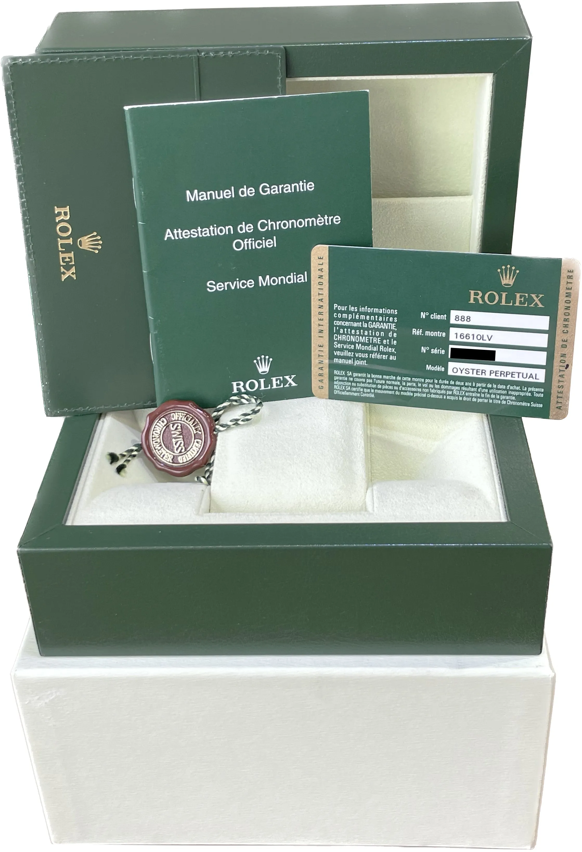 NOS STICKERED PAPERS Rolex Submariner Date KERMIT Green REHAUT 40mm 16610 LV B P