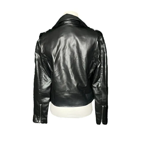 NWOT Women's BLANKNYC Faux Black Leather Moto Jacket – Sz Small