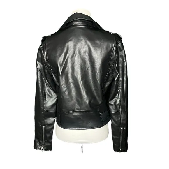 NWOT Women's BLANKNYC Faux Black Leather Moto Jacket – Sz Small