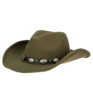 Olive Felt Cowboy Hat
