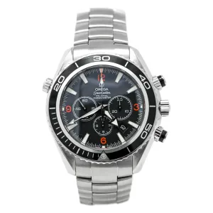 Omega Men's Seamaster Planet Ocean Titanium 45.5mm Black Chronograph Dial Watch Reference #: 2210.51.00