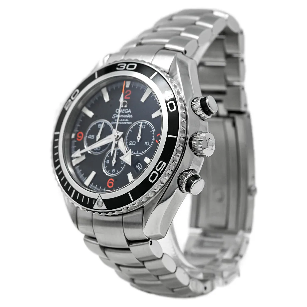 Omega Men's Seamaster Planet Ocean Titanium 45.5mm Black Chronograph Dial Watch Reference #: 2210.51.00