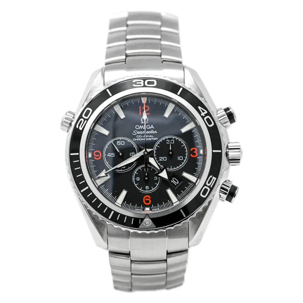 Omega Men's Seamaster Planet Ocean Titanium 45.5mm Black Chronograph Dial Watch Reference #: 2210.51.00
