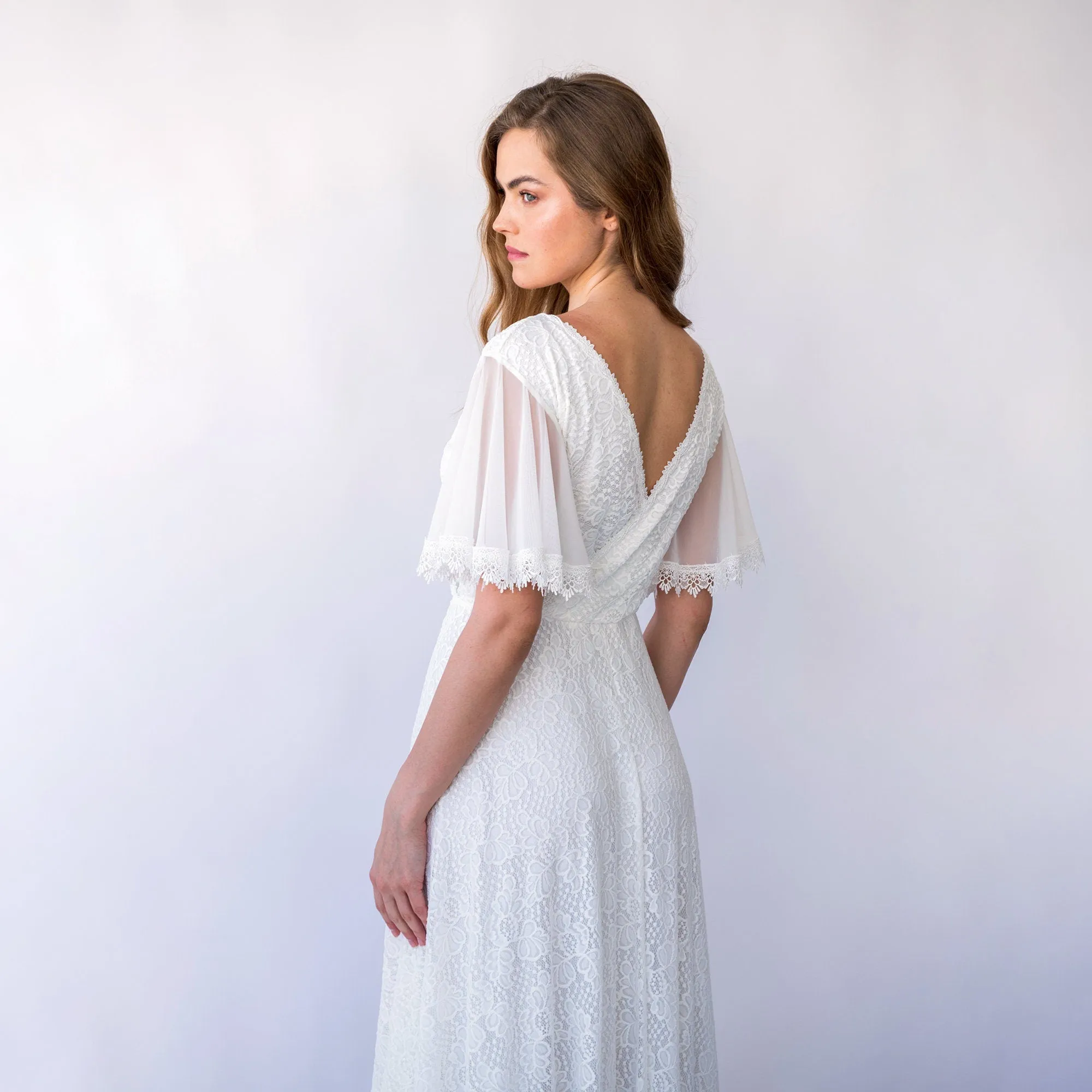 Open Back Wedding Dress #1464