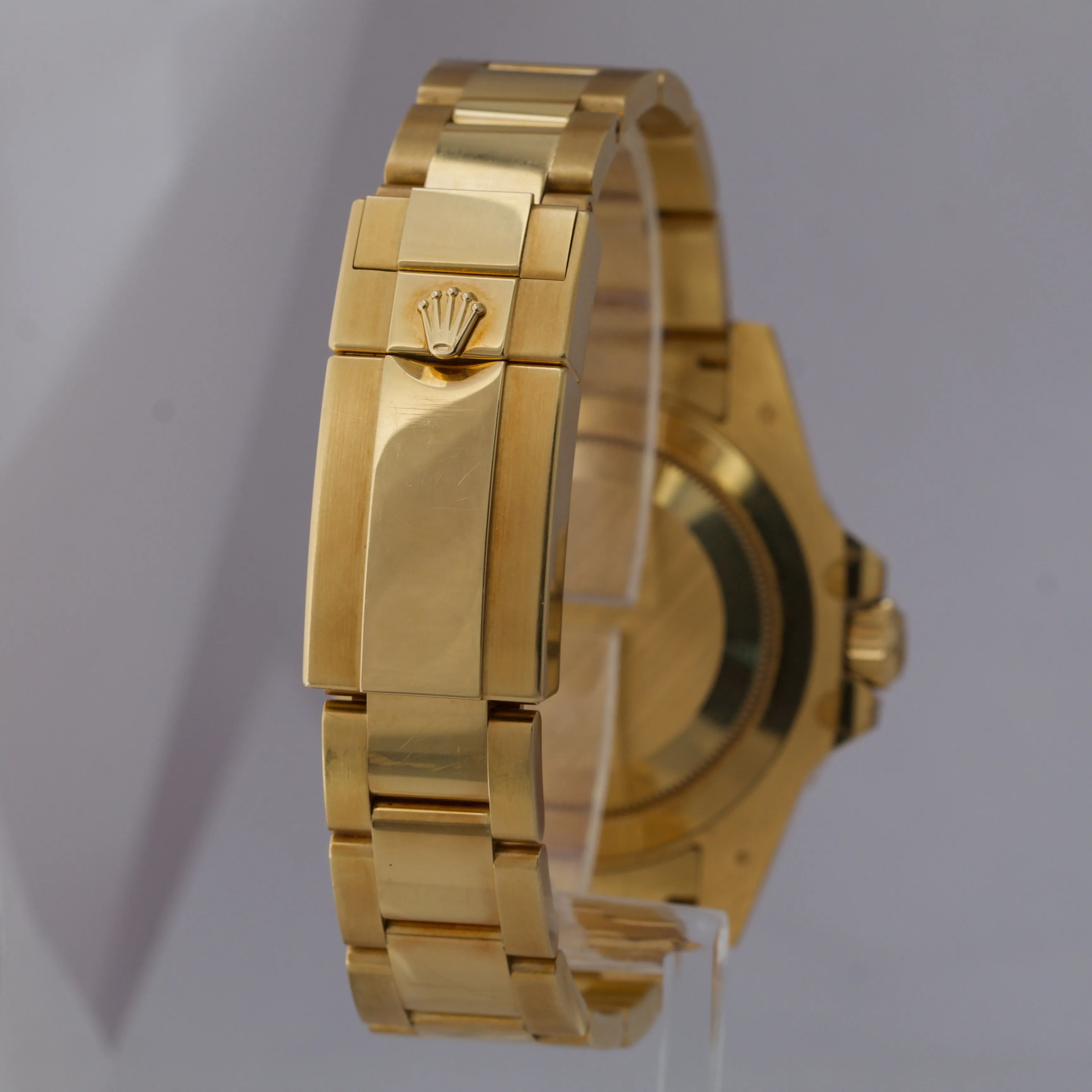 ORIGINAL GREEN DIAL Rolex GMT-Master II Ceramic PAPERS 18K Gold 40mm 116718 B P