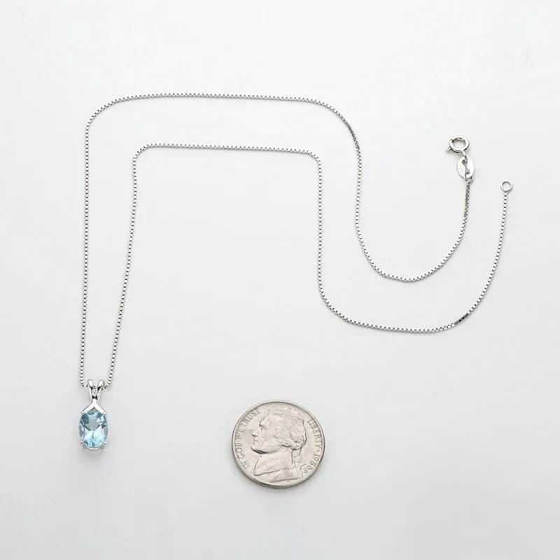 Oval Cut Natural Topaz/Citrine Gemstone Pendant Necklace