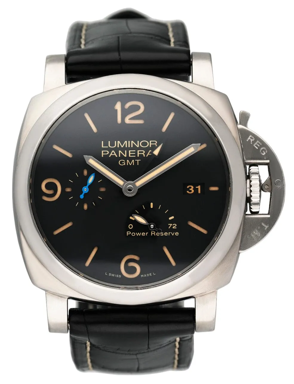 Panerai Pam 1321 GMT 72 hour Power Reserve Mens Watch