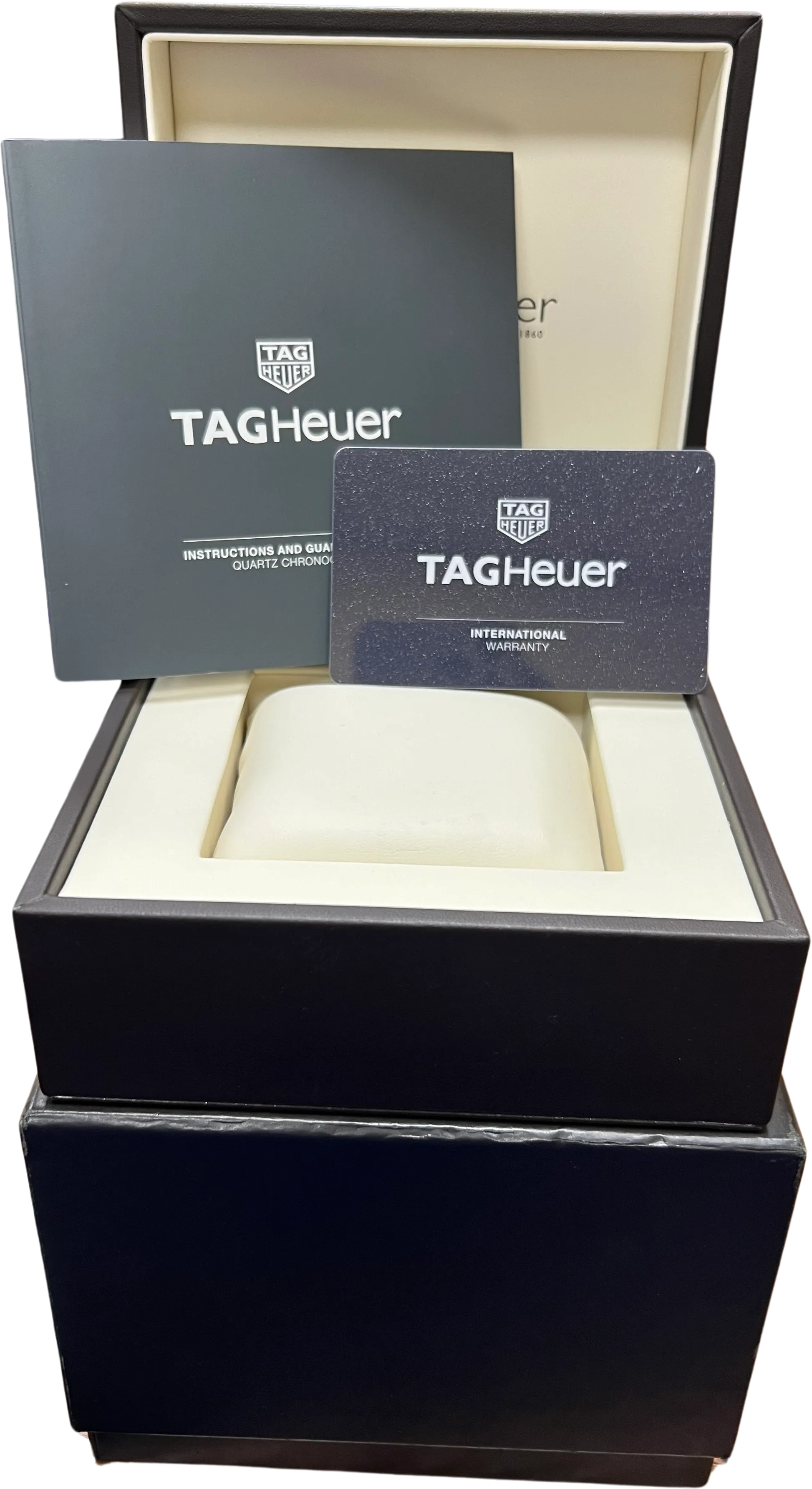 PAPERS Tag Heuer Carerra Chronograph Black Stainless Steel Red Watch CV2A1R BOX