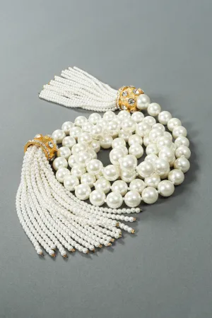 Pearl Tassel Wrap Lariat