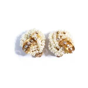 Petite Pearl Cluster with Aurora Borealis Earrings