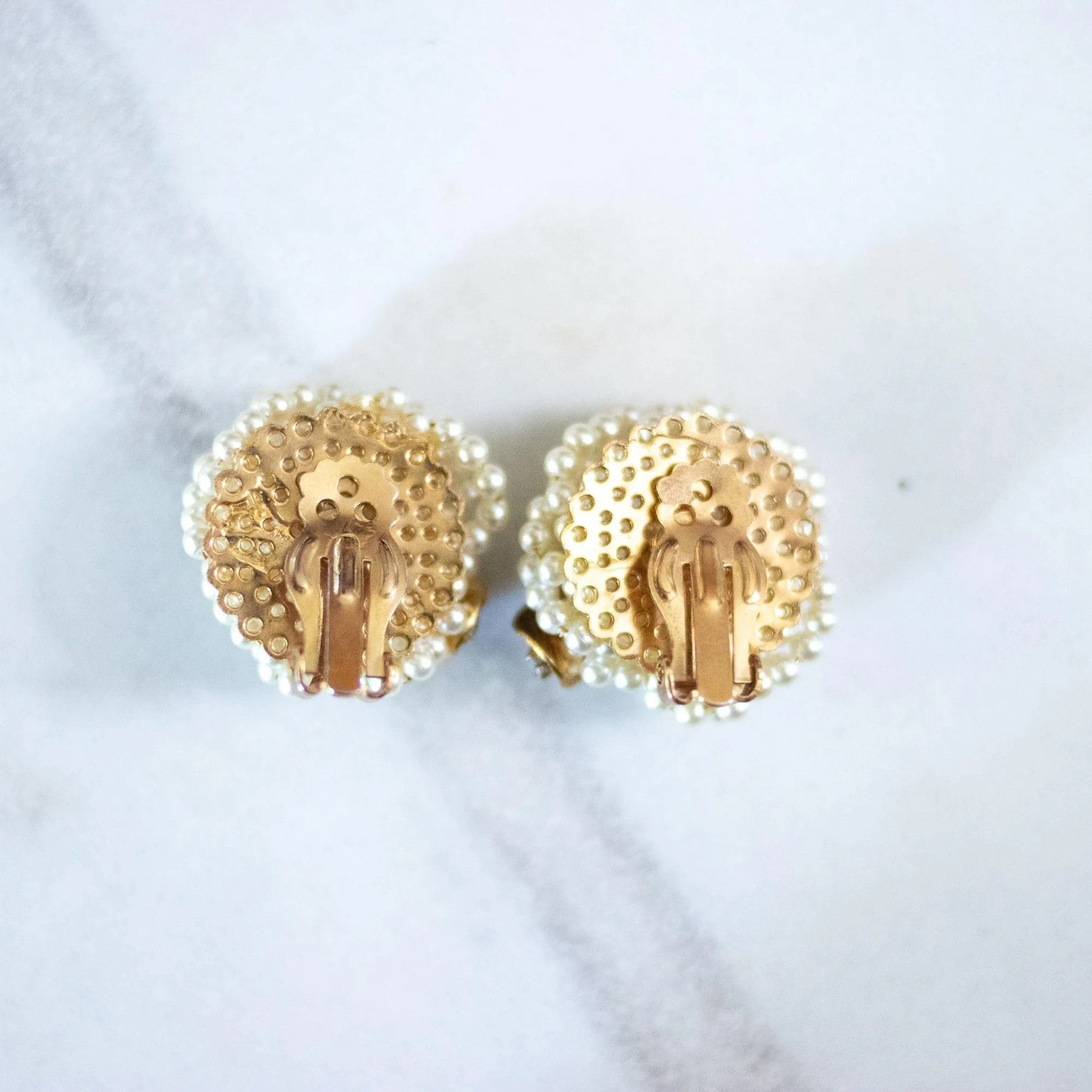 Petite Pearl Cluster with Aurora Borealis Earrings