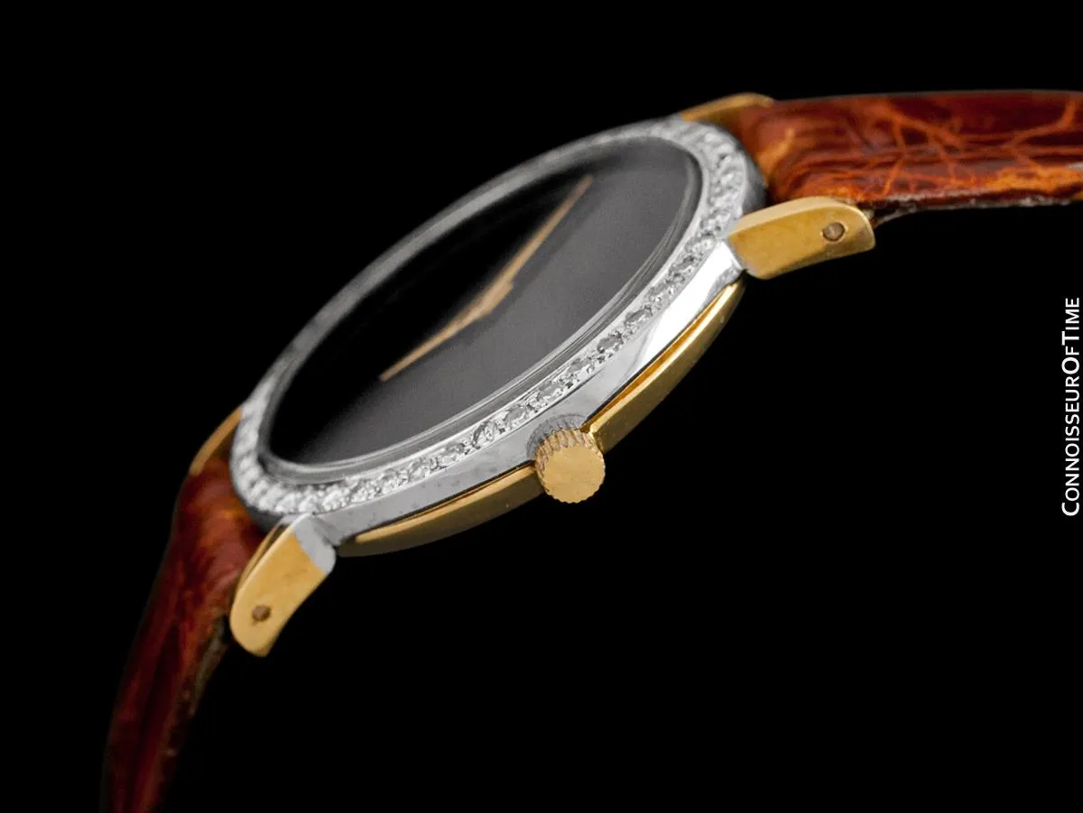 Piaget Ladies Vintage Handwound Dress Watch - 18K Gold & Factory Piaget Diamonds