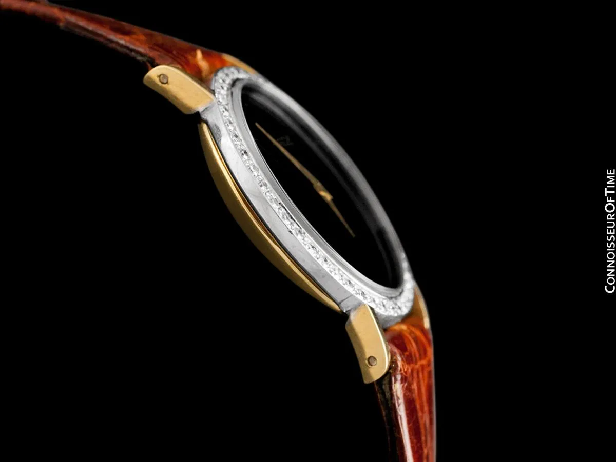 Piaget Ladies Vintage Handwound Dress Watch - 18K Gold & Factory Piaget Diamonds