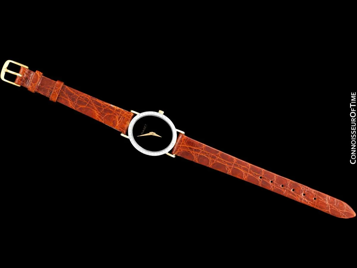Piaget Ladies Vintage Handwound Dress Watch - 18K Gold & Factory Piaget Diamonds
